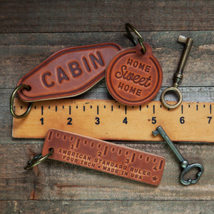 Sugarhouse Leather - Y'all Leather Keychain Motel Style - Bawston & Tucker - 