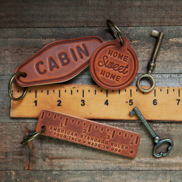 Sugarhouse Leather - Y'all Leather Keychain Motel Style - Bawston & Tucker - 