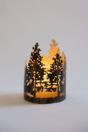 Ten Thousand Villages - Forest Shimmer Candleholder (MD) - Bawston & Tucker - 