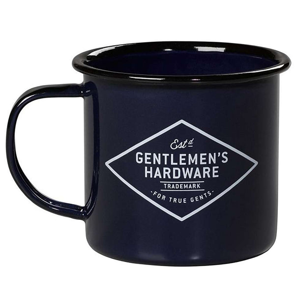 The Adventure Begins Enamel Mug - 12 oz - Navy - B&T Home Goods - Bawston & Tucker - Mugs