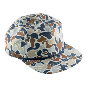 The Park Wholesale - Blank Rope Hats Camo 5-Panel Snapback - Bawston & Tucker -