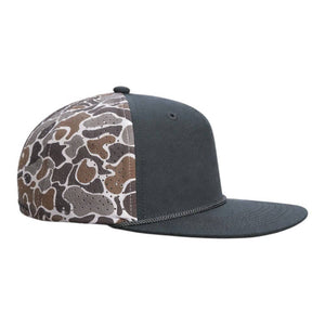 The Park Wholesale - Blank Rope Hats Camo 5-Panel Snapback - Bawston & Tucker -