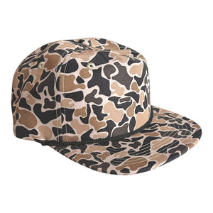 The Park Wholesale - Blank Rope Hats Camo 5-Panel Snapback - Bawston & Tucker -