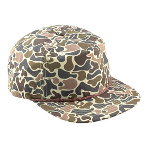 The Park Wholesale - Blank Rope Hats Camo 5-Panel Snapback - Bawston & Tucker -