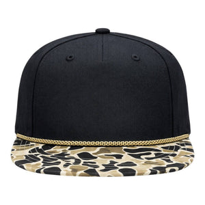 The Park Wholesale - Blank Rope Hats Camo 5-Panel Snapback - Bawston & Tucker -