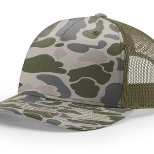 The Park Wholesale - Richardson 112PFP Printed Five Panel Trucker - Duck Camo Colors - Bawston & Tucker -