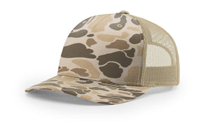 The Park Wholesale - Richardson 112PFP Printed Five Panel Trucker - Duck Camo Colors - Bawston & Tucker -