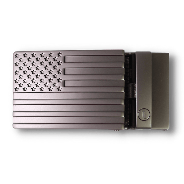 Tough Apparel - American Flag Buckle - Gun Metal - Bawston & Tucker - 