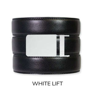 Tough Apparel - Black Leather Ratchet Belt & Buckle Set - Bawston & Tucker - 