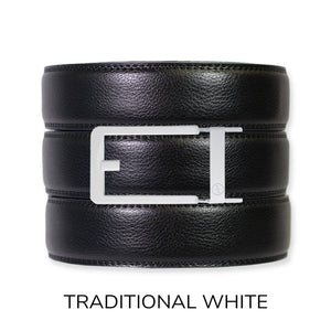 Tough Apparel - Black Leather Ratchet Belt & Buckle Set - Bawston & Tucker - 