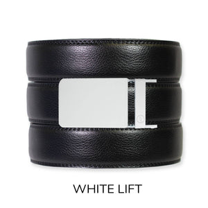 Tough Apparel - Black Leather Ratchet Belt & Buckle Set - Bawston & Tucker - 