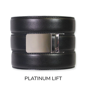 Tough Apparel - Black Leather Ratchet Belt & Buckle Set - Bawston & Tucker - 