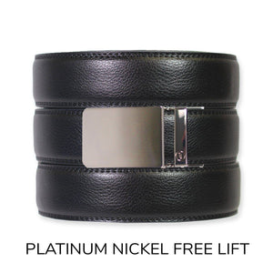 Tough Apparel - Black Leather Ratchet Belt & Buckle Set - Bawston & Tucker - 