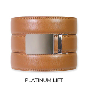 Tough Apparel - British Tan Leather Ratchet Belt & Buckle Set - Bawston & Tucker - 