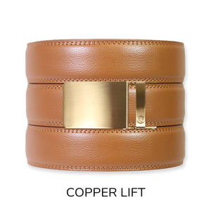 Tough Apparel - British Tan Leather Ratchet Belt & Buckle Set - Bawston & Tucker - 