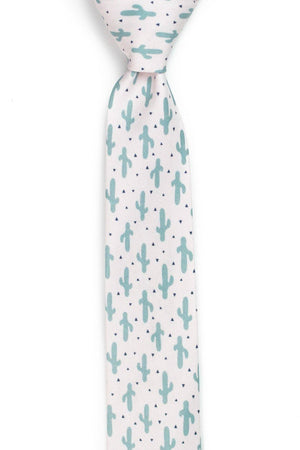 Tough Apparel - Cactie - Cream Saguaro Cactus Tie - Bawston & Tucker - 