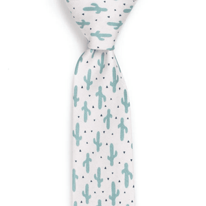 Tough Apparel - Cactie - Cream Saguaro Cactus Tie - Bawston & Tucker - 