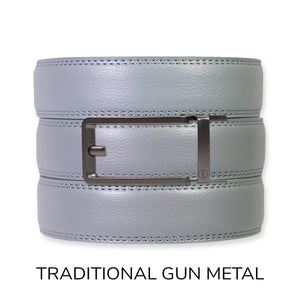 Tough Apparel - Slate Leather Ratchet Belt & Buckle Set - Bawston & Tucker - 