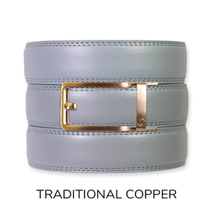 Tough Apparel - Slate Leather Ratchet Belt & Buckle Set - Bawston & Tucker - 