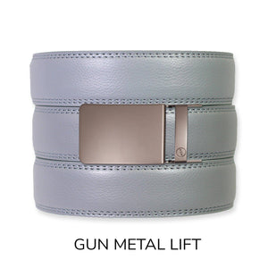 Tough Apparel - Slate Leather Ratchet Belt & Buckle Set - Bawston & Tucker - 