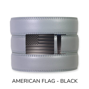 Tough Apparel - Slate Leather Ratchet Belt & Buckle Set - Bawston & Tucker - 