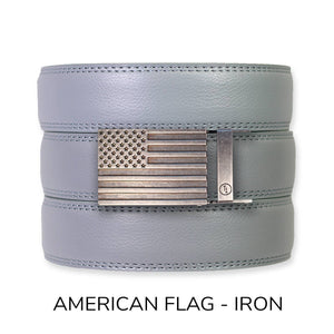 Tough Apparel - Slate Leather Ratchet Belt & Buckle Set - Bawston & Tucker - 