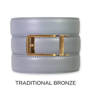 Tough Apparel - Slate Leather Ratchet Belt & Buckle Set - Bawston & Tucker - 