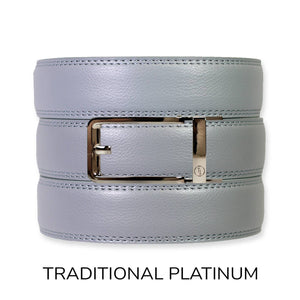 Tough Apparel - Slate Leather Ratchet Belt & Buckle Set - Bawston & Tucker - 