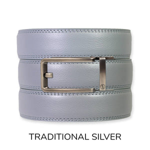 Tough Apparel - Slate Leather Ratchet Belt & Buckle Set - Bawston & Tucker - 