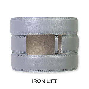 Tough Apparel - Slate Leather Ratchet Belt & Buckle Set - Bawston & Tucker - 
