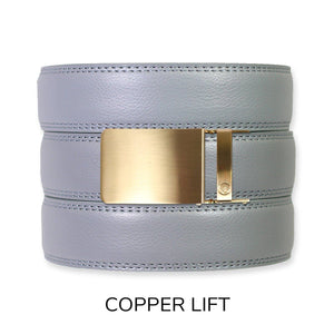 Tough Apparel - Slate Leather Ratchet Belt & Buckle Set - Bawston & Tucker - 