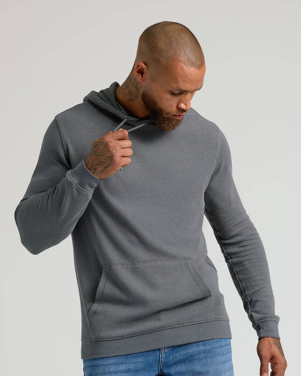 True Classic - Carbon Waffle Hoodie - Bawston & Tucker - 