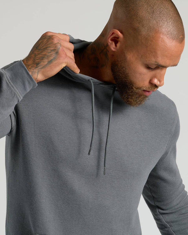 True Classic - Carbon Waffle Hoodie - Bawston & Tucker - 