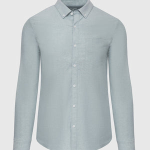 True Classic - Moss Stretch Oxford Long Sleeve Shirt - Bawston & Tucker - 
