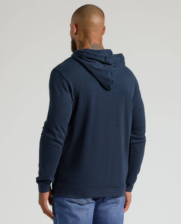 True Classic - Navy Waffle Hoodie - Bawston & Tucker - 