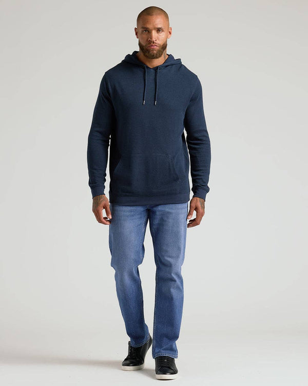 True Classic - Navy Waffle Hoodie - Bawston & Tucker - 