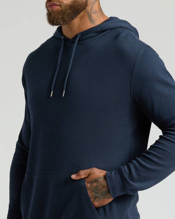 True Classic - Navy Waffle Hoodie - Bawston & Tucker - 