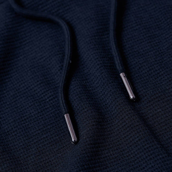 True Classic - Navy Waffle Hoodie - Bawston & Tucker - 