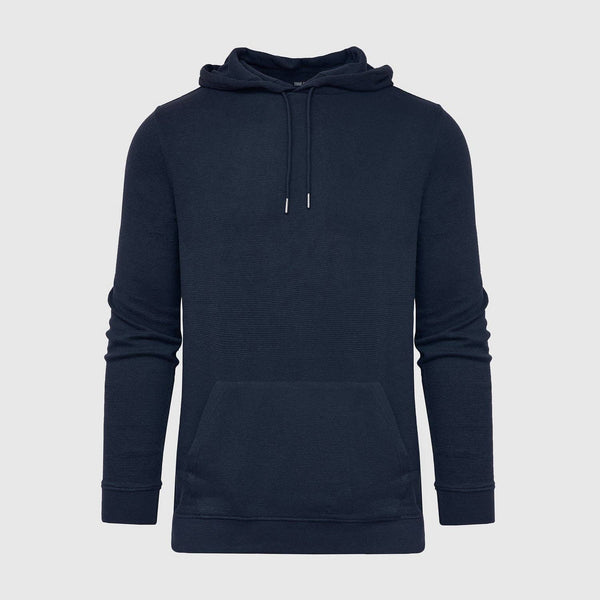 True Classic - Navy Waffle Hoodie - Bawston & Tucker - 