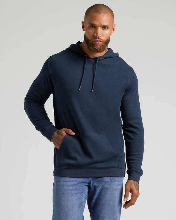 True Classic - Navy Waffle Hoodie - Bawston & Tucker - 
