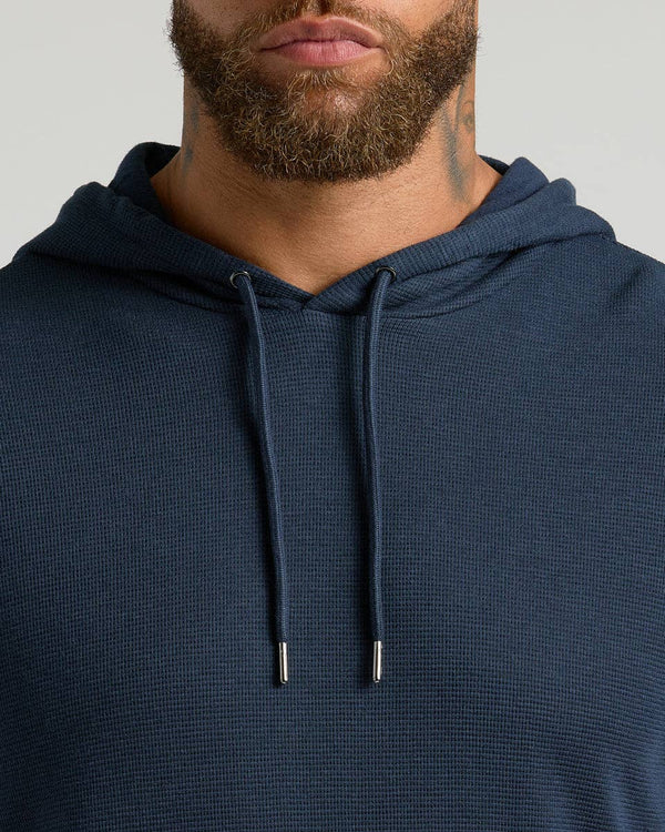 True Classic - Navy Waffle Hoodie - Bawston & Tucker - 