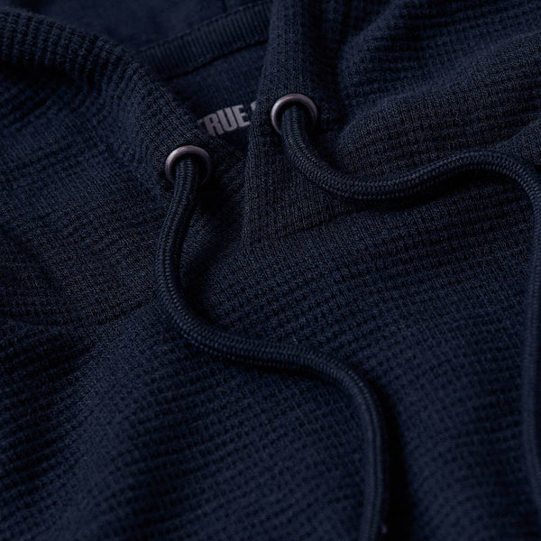 True Classic - Navy Waffle Hoodie - Bawston & Tucker - 