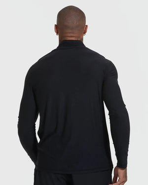 True Classic - Performance Shirt | Quarter Zip | Black - Bawston & Tucker - 