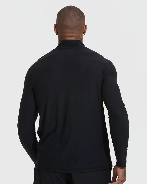 True Classic - Performance Shirt | Quarter Zip | Black - Bawston & Tucker - 