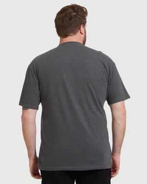 True Classic - Short Sleeve T-Shirt | Crew Neck | Heather Charcoal Gray - Bawston & Tucker - 
