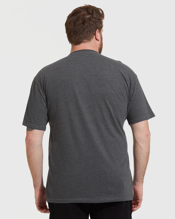 True Classic - Short Sleeve T-Shirt | Crew Neck | Heather Charcoal Gray - Bawston & Tucker - 