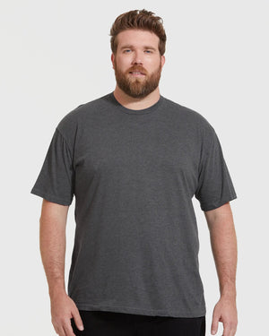 True Classic - Short Sleeve T-Shirt | Crew Neck | Heather Charcoal Gray - Bawston & Tucker - 