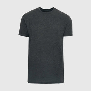 True Classic - Short Sleeve T-Shirt | Crew Neck | Heather Charcoal Gray - Bawston & Tucker - 