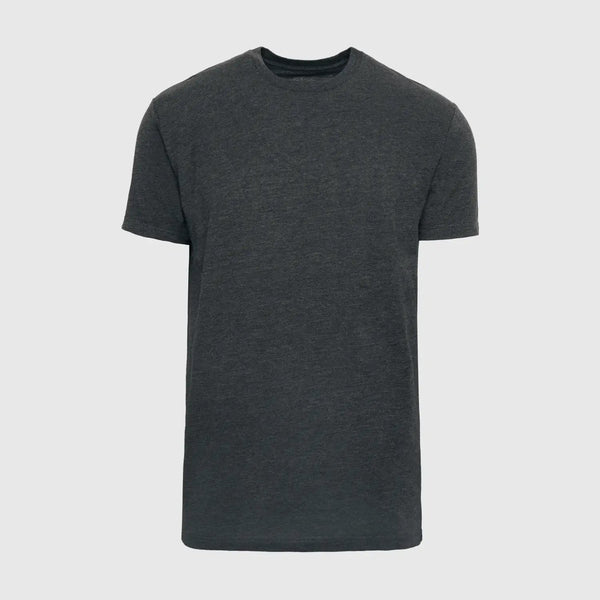 True Classic - Short Sleeve T-Shirt | Crew Neck | Heather Charcoal Gray - Bawston & Tucker - 