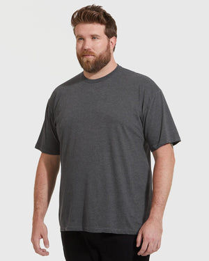 True Classic - Short Sleeve T-Shirt | Crew Neck | Heather Charcoal Gray - Bawston & Tucker - 